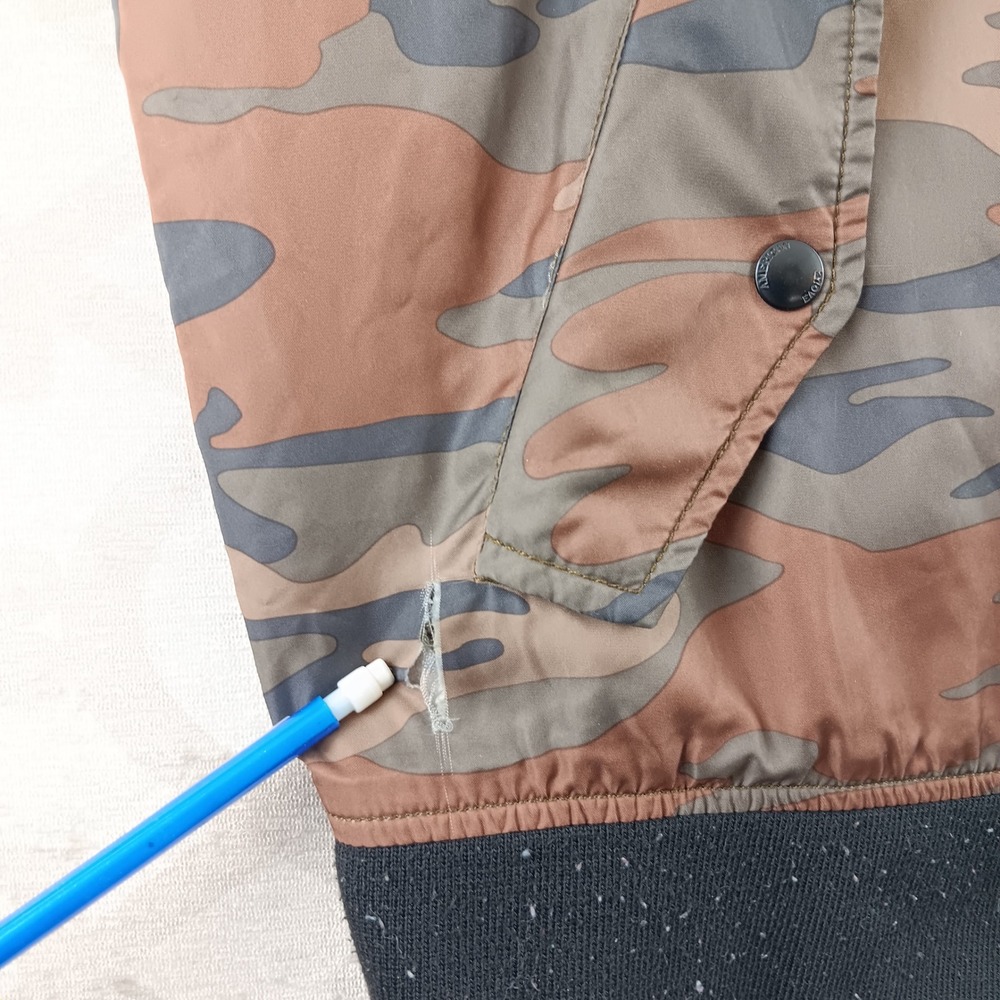 American Eagle Outfitters Camo Bomber Jacket Mens XL Lightweight Zip Front *Read - Picture 8 of 10